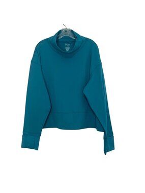 Tek Gear Funnel Neck Pullover Sweatshirt XXL Teal Workout Activewear